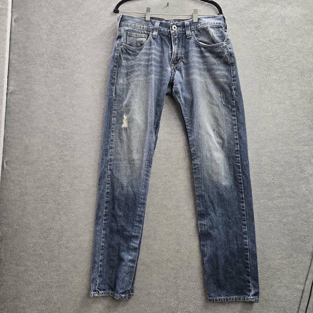 Guess Jeans Men Jeans 32X32 Blue Denim Rebel‎ Straight Leg 33"